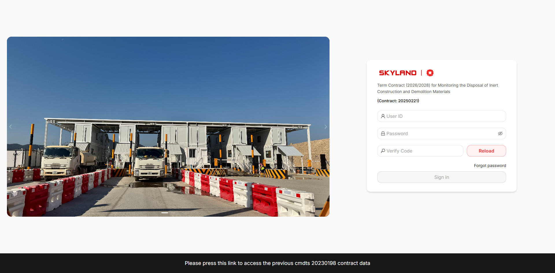 Skyland CMDTS - Construction & Demolition Materials Tracking System